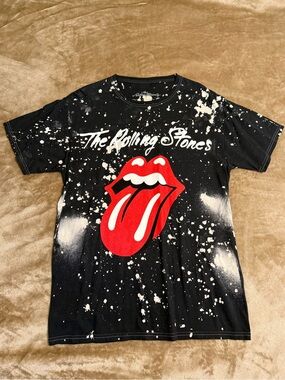 The Rolling Stones Men’s Small Black and Red Graphic T-Shirt
